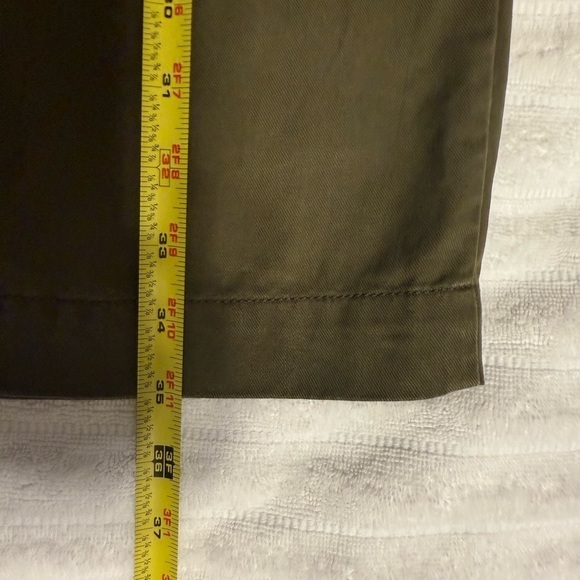 Talbots petites Olive Belted Ruffle Front Military Shirt Dress Size 4P - Picture 10 of 10